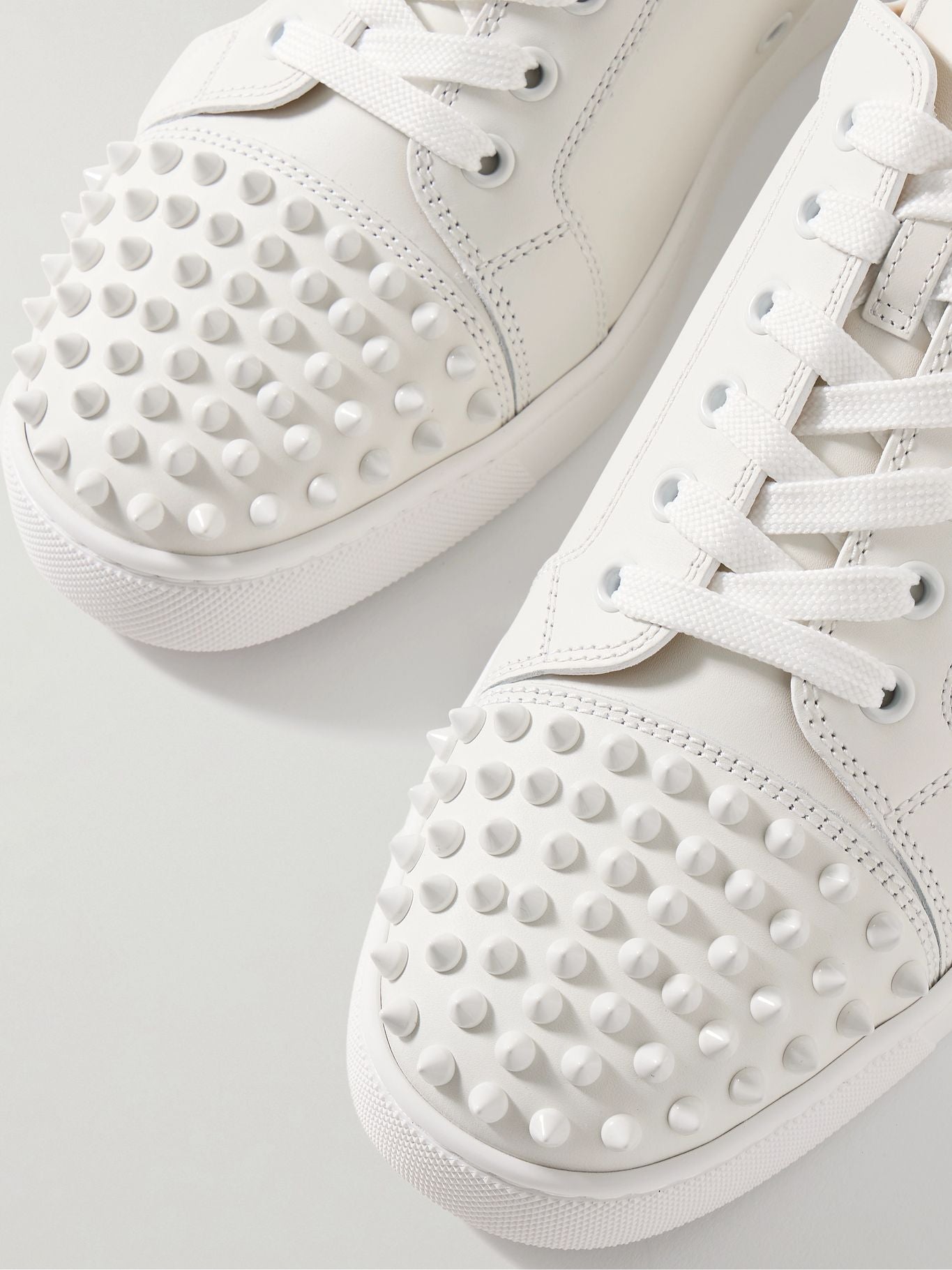 C/ LOUBOUTIN Louis Junior Spikes Cap-Toe Leather Sneakers