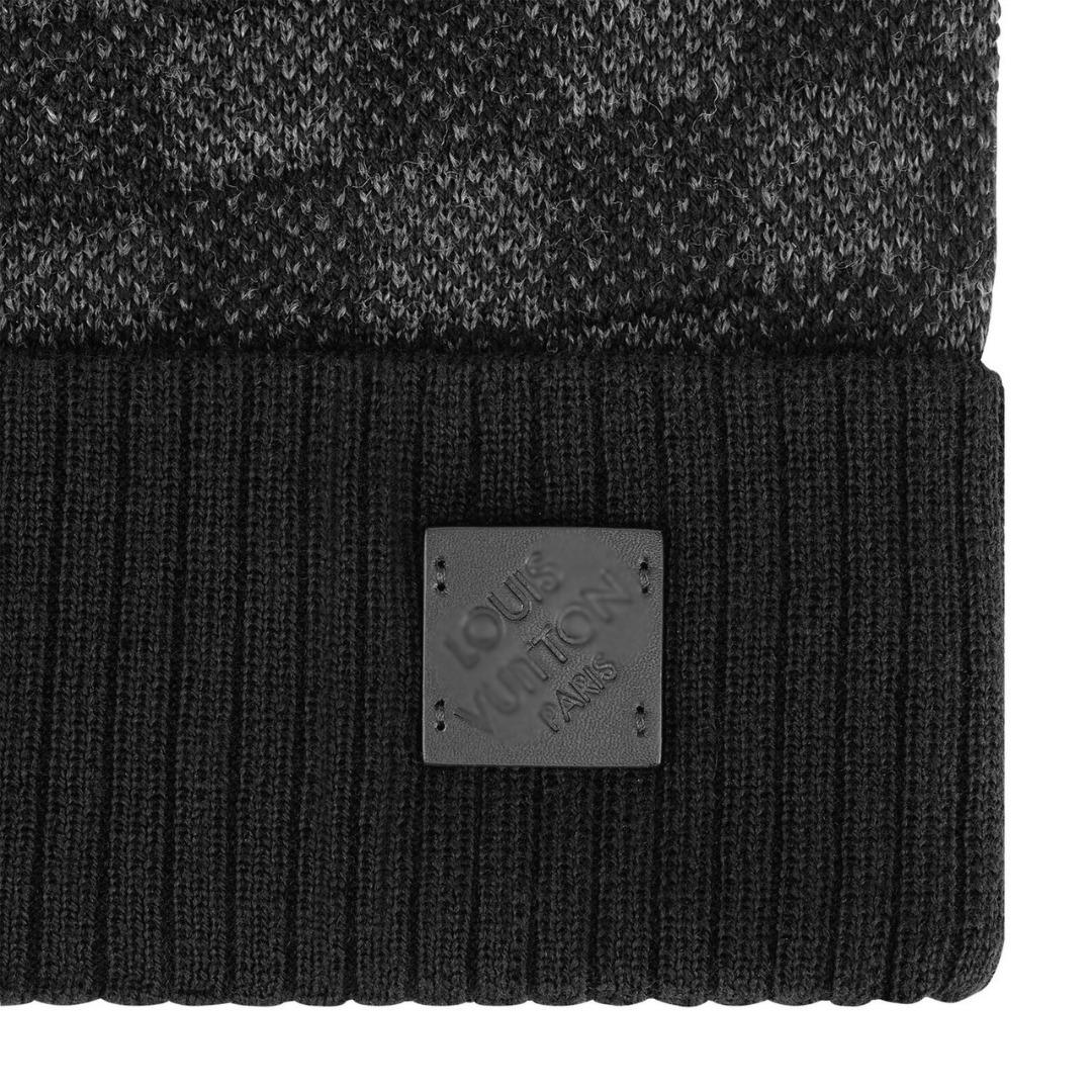 LV BEANIE & SCARF BLACK